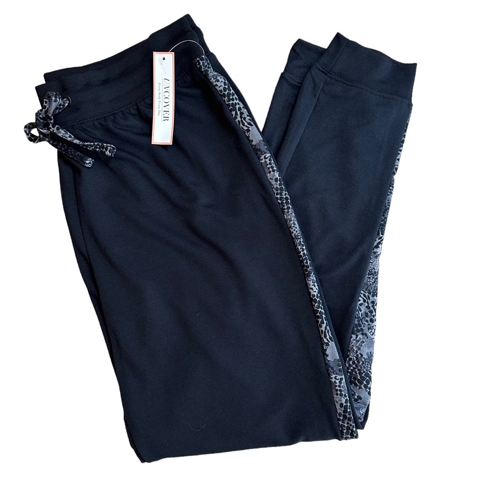 NWT Uncover Printed Side Panel Jogger Pant black S Small